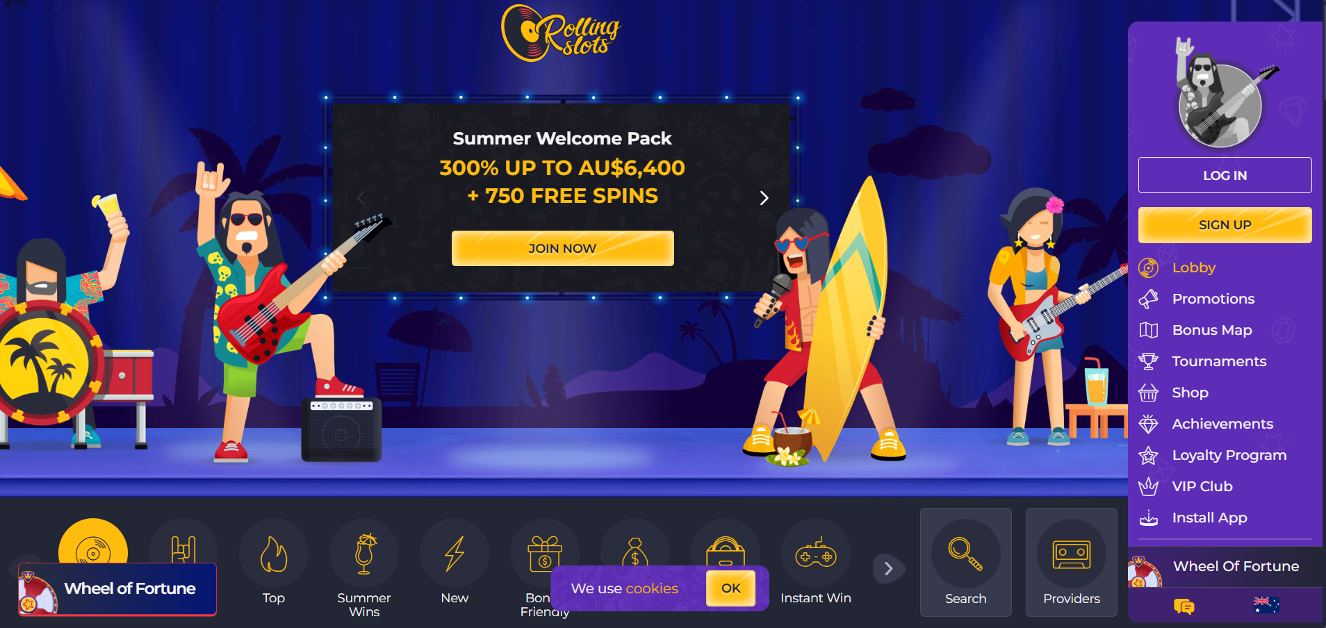 Rolling Slots casino review for Australian players